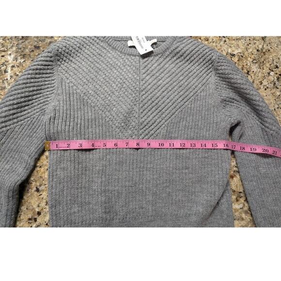 Bishop+young small womens comfy gray knit sweater Anthropologie wool cottagecore - Picture 9 of 9
